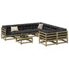 vidaXL 9 Piece Garden Sofa Set Impregnated Wood Pine