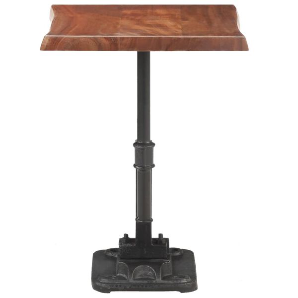 vidaXL Side Table Brown 45x35x49 cm Solid Acacia Wood & Cast Iron