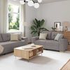 vidaXL Sofa 3 pcs Taupe Fabric