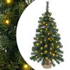 vidaXL Mini Christmas Tree 60 cm 25 LEDs Warm White PVC Green