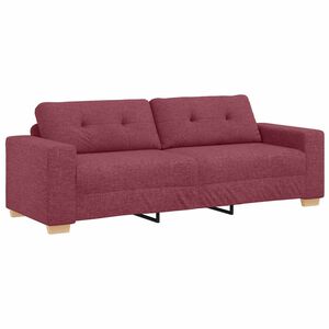 vidaXL Sofa Wine Red 221 x 80 x 80 cm Fabric