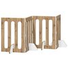vidaXL Folding Pet Fence 4 pcs Artisan Oak 201 x 38 x 70 cm