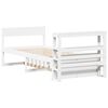 vidaXL Bed Frame without Mattress White 75x190 cm Small Single Solid Wood Pine