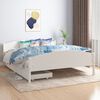 vidaXL Bed Frame without Mattress White Solid Wood Pine 140x200 cm