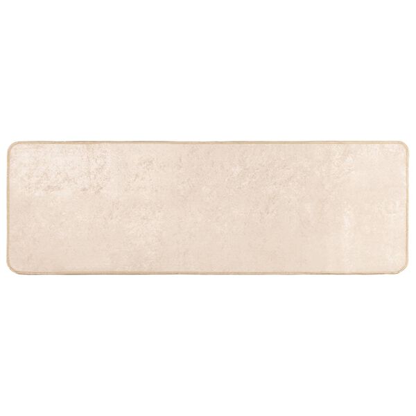 vidaXL Rug Runner MARSA Cream 150 x 50 cm Polyester and PVC