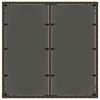 vidaXL Garden Table with Glass Top Brown 90x90x75 cm Poly Rattan