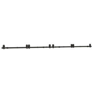 vidaXL Sliding Door Hardware Kit 366 cm Steel Black