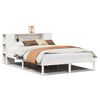 vidaXL Bookcase Bed without Mattress White 150x200 cm King Size Solid Wood Pine