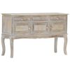 vidaXL Sideboard Grey 110x35x75 cm Solid Mango Wood