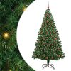 vidaXL Artificial Christmas Tree with 300 LEDs with Stand Green 210 cm