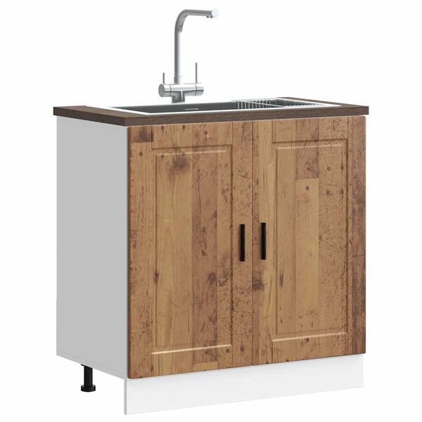 vidaXL Sink Base Cabinet&nbsp;"Porto" Old Wood 80x46x81.5 cm&nbsp;Engineered Wood