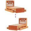 vidaXL Bookcase Bed without Mattress Wax Brown 100x200 cm Solid Wood Pine