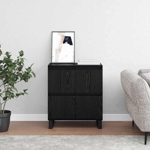 vidaXL Sideboard Black Oak 60 x 35 x 70 cm