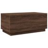 vidaXL Coffee Table with LED Lights Brown Oak 90x50x40 cm