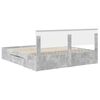 vidaXL Bed Frame Concrete Grey 200 x 200 cm Engineered Wood