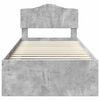 vidaXL Bed Frame Concerte Grey 100 x 200 cm Solid Pine Wood
