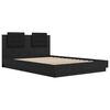 vidaXL Bed Frame with Headboard Black Oak 160 x 200 cm Engineered Wood