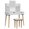 vidaXL Dressing Table Set FAUSKE 5 pcs White 100 x 50 x 143 cm