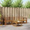 vidaXL Outdoor Sofa Set 5 pcs Natural Solid Acacia Wood