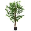 vidaXL Artificial Ficus Plant 788 Leaves 120 cm Green