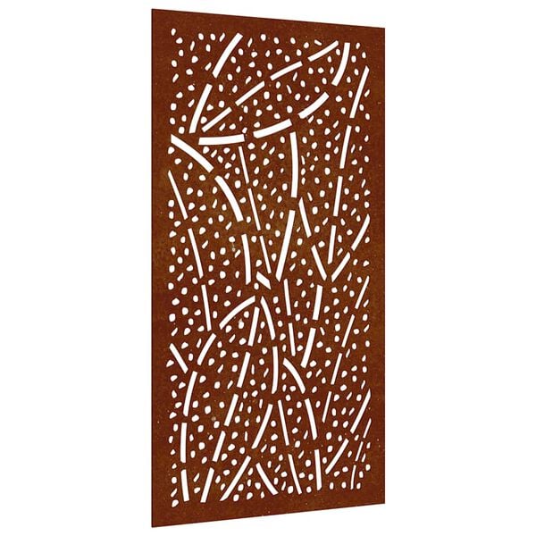 vidaXL Garden Wall Decoration 105x55 cm Corten Steel Leaf Design
