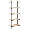 vidaXL Bookcase 5-Tier Sonoma Oak 60x30x154 cm Engineered Wood