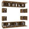 vidaXL 10 Piece TV Cabinet Set Smoked Oak Engineered Wood