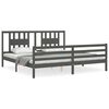 vidaXL Bed Frame without Mattress Grey 200x200 cm Solid Wood