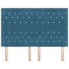 vidaXL LED Headboard with LED Strip Lights Dark Blue 160 cm Polyester