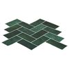 vidaXL Herringbone Tile 10 pcs Dark Green 30 x 30 cm