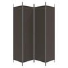 vidaXL 4-Panel Room Divider Brown 200x200 cm Fabric