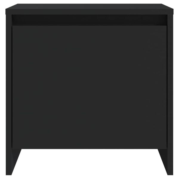 vidaXL Bedside Cabinet Black 45x34x44.5 cm Engineered Wood