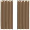 vidaXL Voile Curtains with Grommets 2 pcs Light Brown