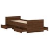 vidaXL Bed Frame without Mattress Brown Oak 75x190 cm Small Single