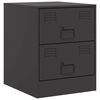 vidaXL Bedside Cabinets 2 pcs Black 34.5x39x44 cm Steel