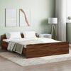 vidaXL Bed Frame without Mattress Brown Oak 140x200 cm