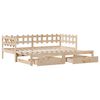 vidaXL Daybed with Trundle and Drawers without Mattress 80x200 cm