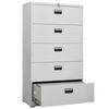 vidaXL Filing Cabinet Light Grey 90x46x164 cm Steel