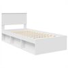vidaXL Bed Frame with Headboard White 100 x 200 cm Engineered wood