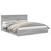 vidaXL Storage Bed Adjustable Grey Sonoma 180 x 200 cm Engineered Wood