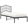 vidaXL Metal Bed Frame without Mattress with Headboard Black 90x200cm