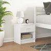 vidaXL Bedside Cabinet with Drawer White 39x28x41 cm