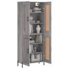 vidaXL Highboard Grey Sonoma 69.5x34x180 cm Engineered Wood