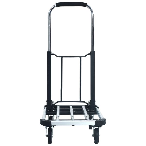 vidaXL Foldable Transport Trolley 150 kg Aluminium Sliver