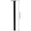 4 Height Adjustable Table Legs Black 870 mm