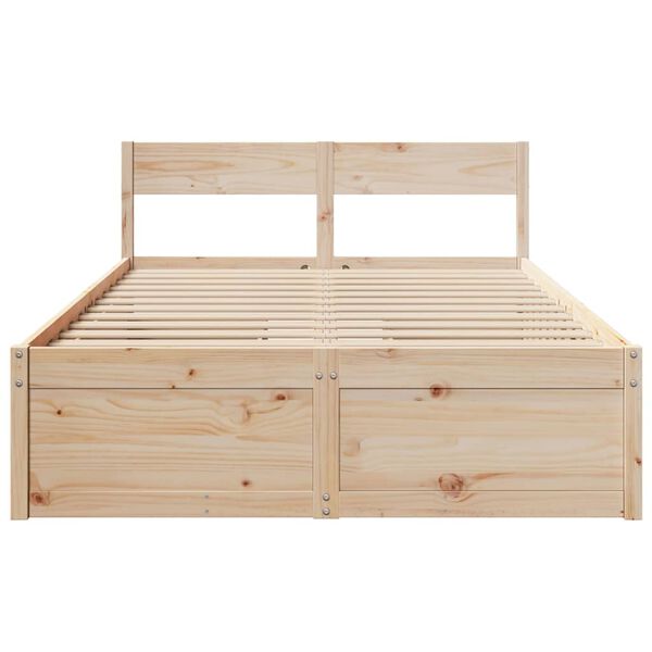 vidaXL Bed Frame without Mattress 120x200 cm Solid Wood Pine