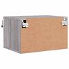 vidaXL Wall-mounted Bedside Cabinet with LED Lights Grey Sonoma