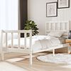 vidaXL Bed Frame without Mattress White Small Single Solid Wood