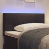 vidaXL LED Headboard with LED Strip Lights Dark Brown 80 cm Polyester