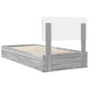 vidaXL Storage Bed Grey Sonoma 100 x 200 cm Engineered Wood